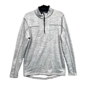 Terramar Sweater Mens Large 3.0 Ecolator Performance 1/4 Zip Shirt Gray